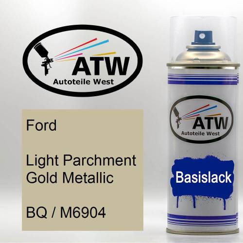 Ford, Light Parchment Gold Metallic, BQ / M6904: 400ml Sprühdose, von ATW Autoteile West.